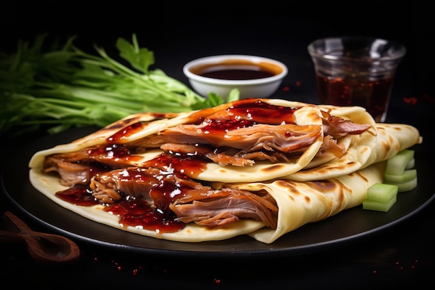 Savory Peking Duck Pancakes with Hoisin Sauce