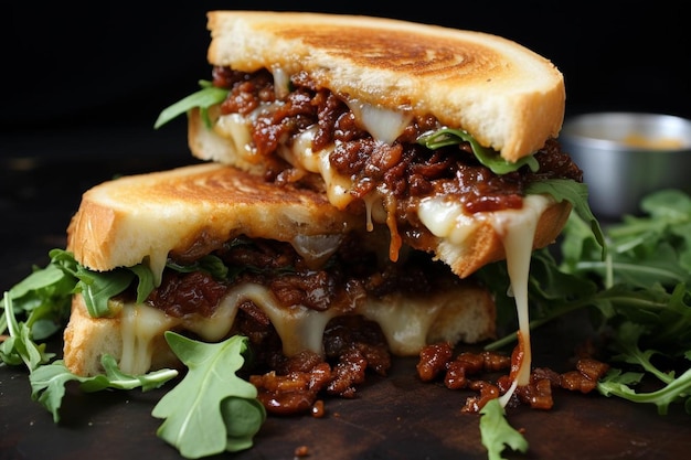 Savory Serenade Bacon Jam Grilled Cheese Sandwich image photography