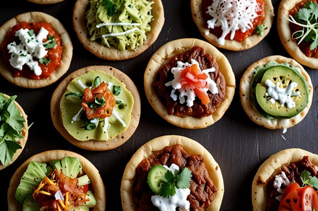 Photo savory sopes array