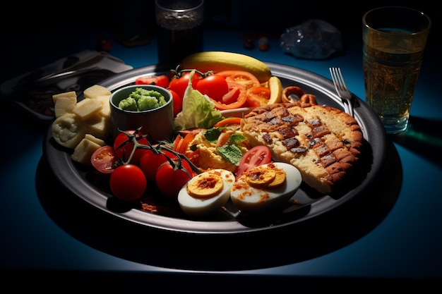 Savouring Every Detail A Captivating Closeup of Food on a Plate