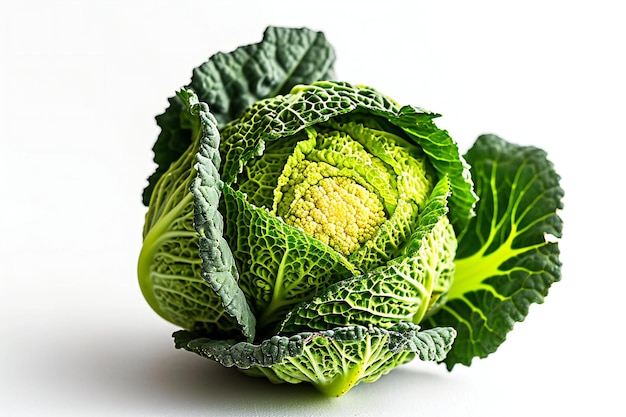 Savoy cabbage isolated on a white background