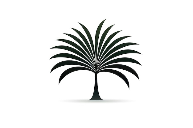 Saw Palmetto Twig Logo On White Background Generative AI