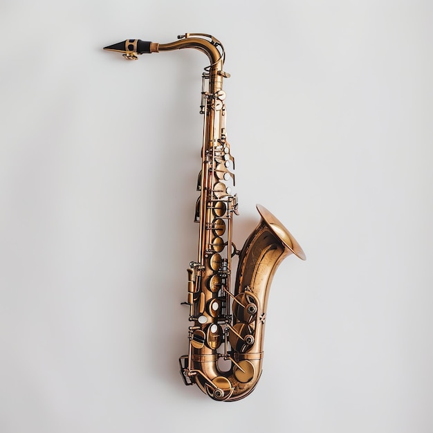 Saxophone in white background Job ID c2106a1ba40f417592ecb1aaf06bc1d7