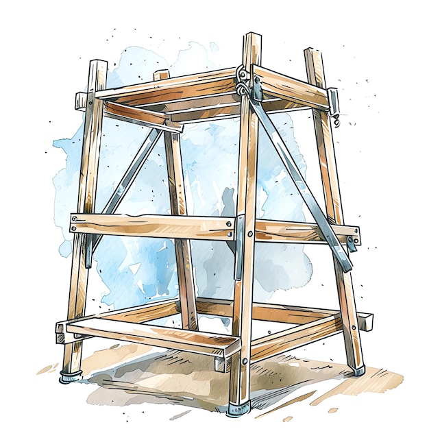 scaffold transparent background watercolor clipart