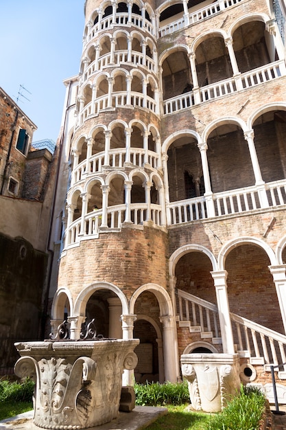 Scala Contarini del Bovolo - Venezia Italy / Detail of the Scala Contarini del Bovolo of Contarini Palace in the city of Venezia (UNESCO world heritage site), Veneto, Italy