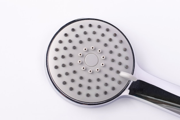 Scale-free shower head on a white background.