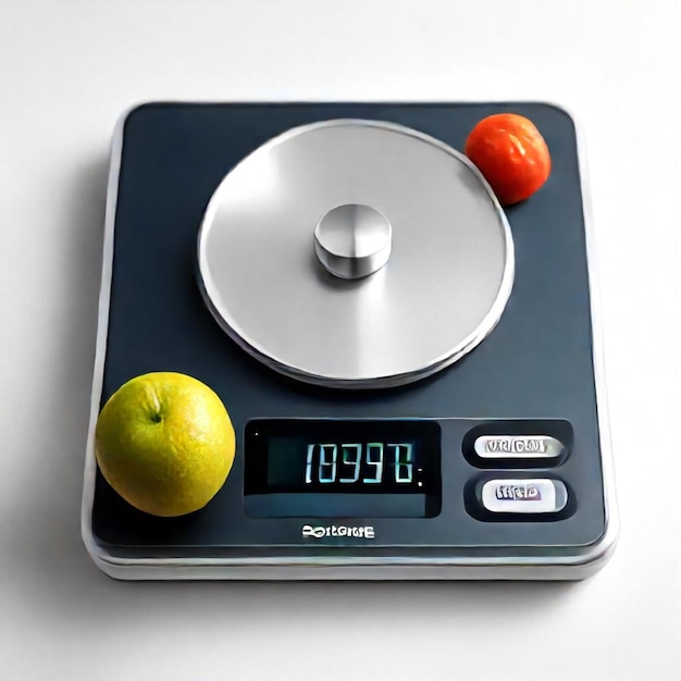 a scale with a lemon and orange on it that says  price