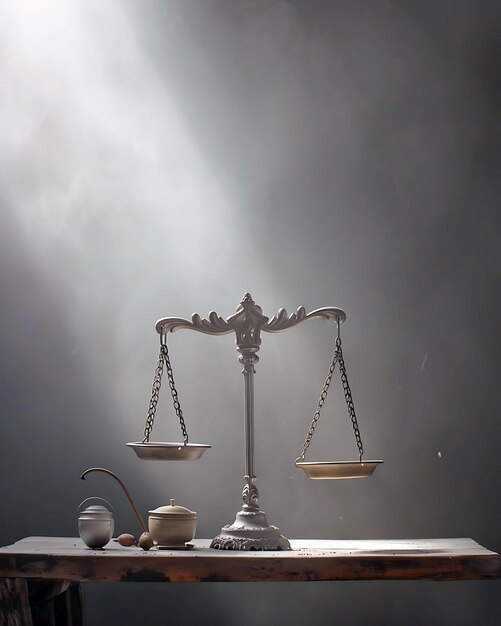 scales of justice on the background