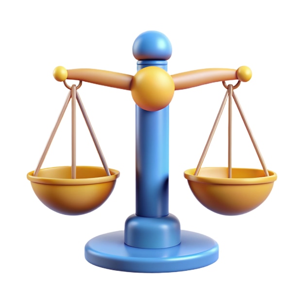 Photo scales of justice balance and justice concept of law icon 3d rendering vector illustration