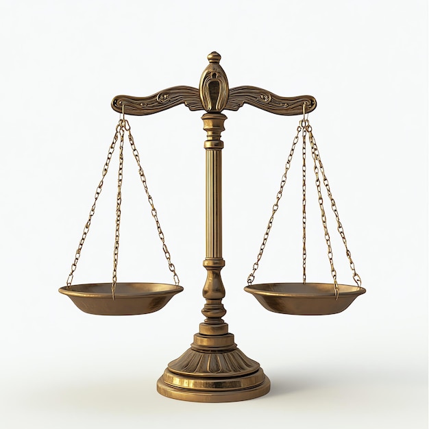 scales of justice isolated on a white background