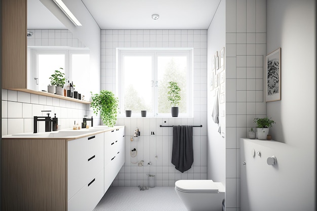 Scandinavian inspired minimalist modern bathrooms