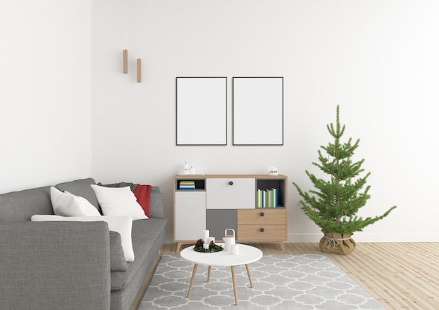 Scandinavian interior - christmas living room