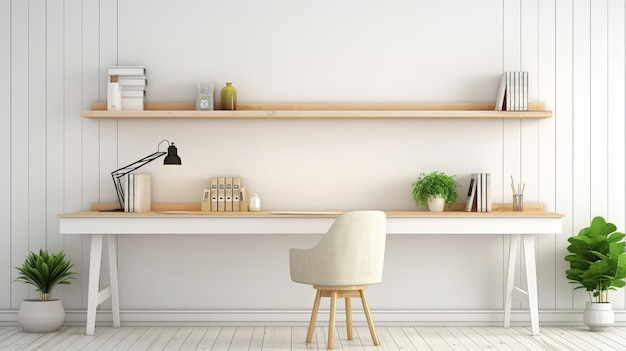 Scandinavian Surrealist Office Minimalist Surreal Elegance