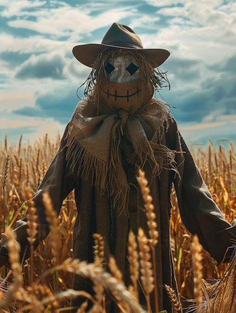 Scarecrow in Wheat Field