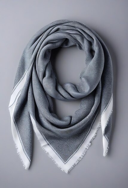 Photo a scarf that has a white border and a black border