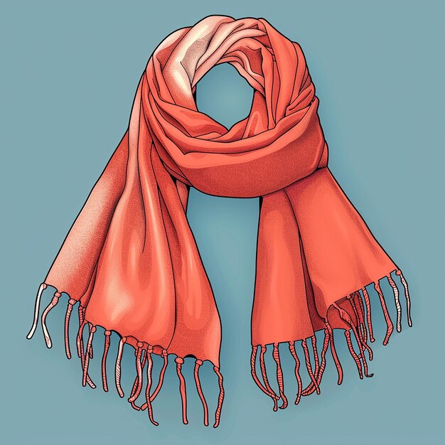 Photo scarf vector icon on flat color background