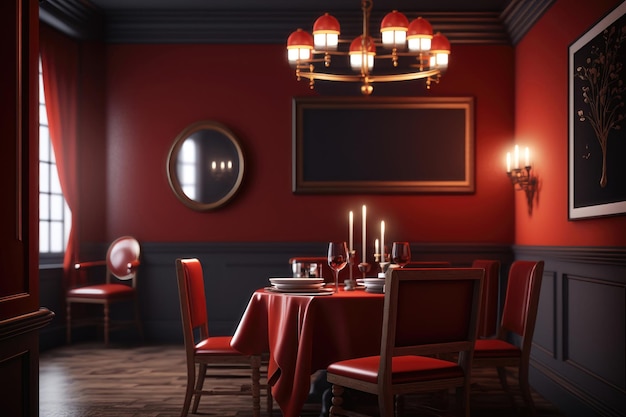 Scarlet dining AI generated