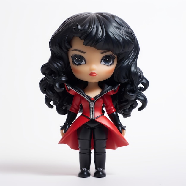 Scarlett A Fashion Doll With Long Black Hair And A Red Coat