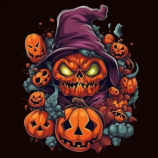 scary and cool halloween design