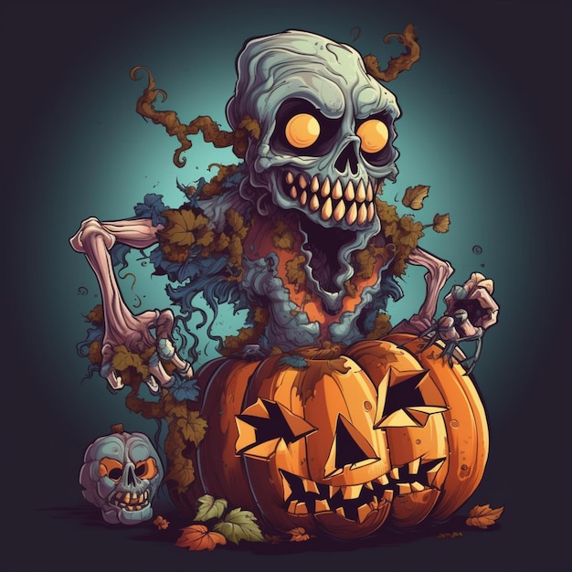 scary and cool halloween design