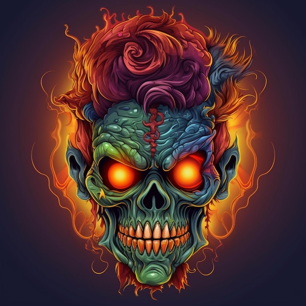 scary and cool halloween design