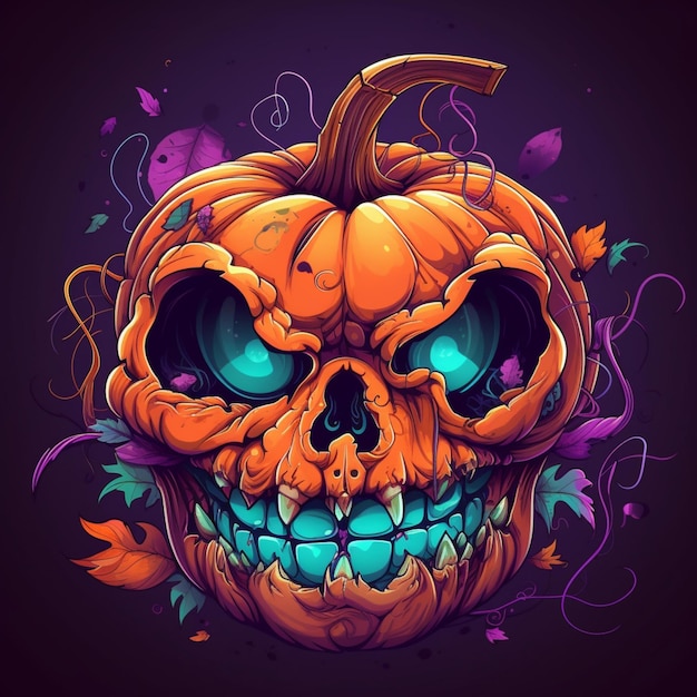 scary and cool halloween design