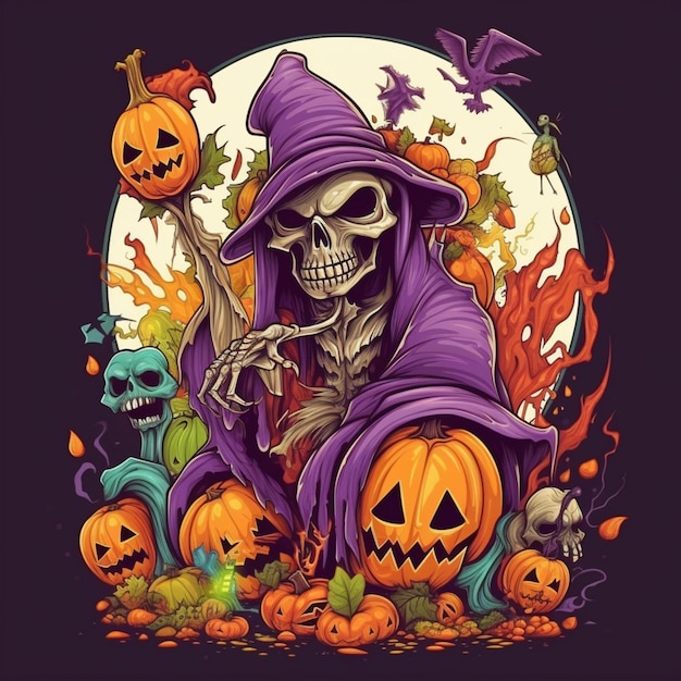 scary and cool halloween design