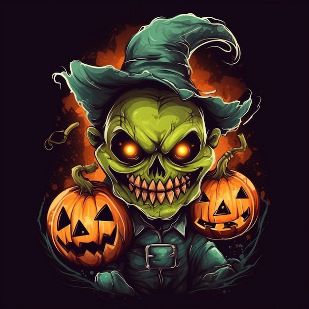 scary and cool halloween design