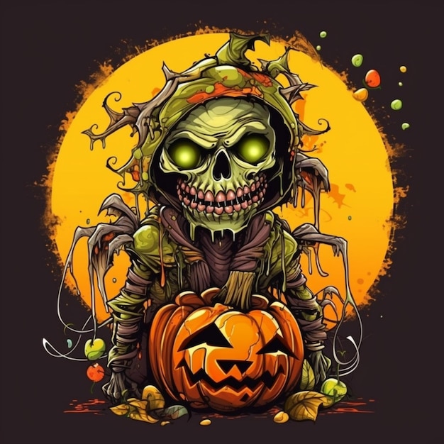 scary and cool halloween design