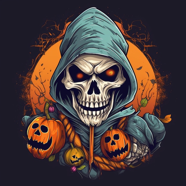 scary and cool halloween design