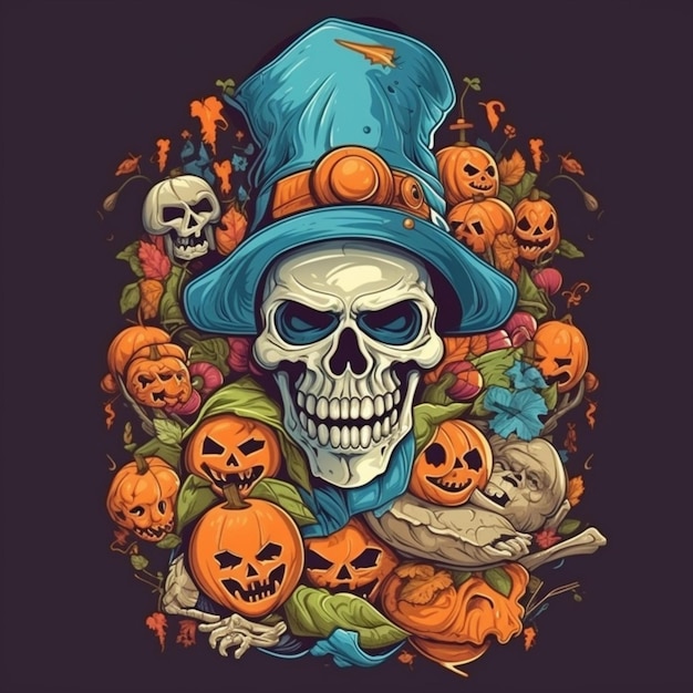 scary and cool halloween design