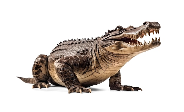 Photo scary crocodile isolated on png background