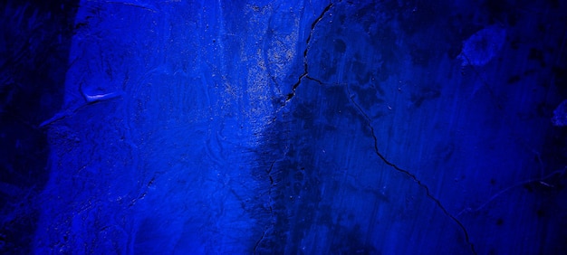 Scary dark blue grunge texture for background dark blue wall horror concept