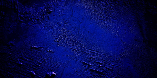 Scary dark blue grunge texture for background dark blue wall horror concept