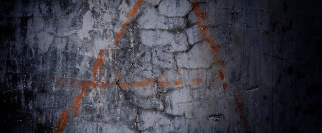 Scary dark cement for the background. old walls full of stains and scratches