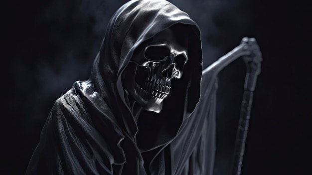 Scary Grim Reaper Illustration for Halloween