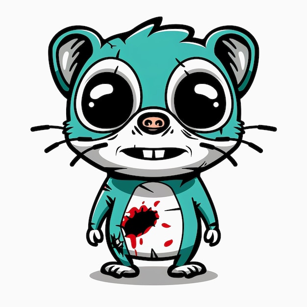 Scary hamster Zombie cartoon Hamster Walking Dead monster