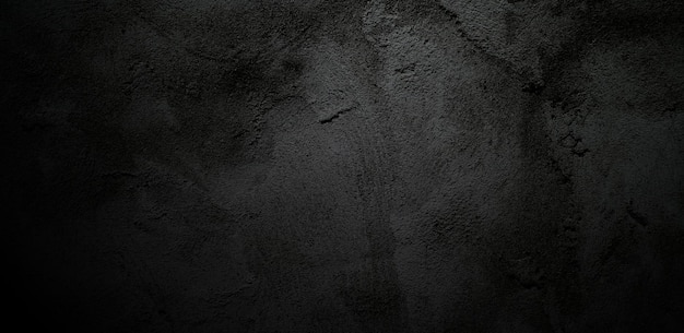 Scary wall Black stone concrete texture background Dark grey black horror cement texture for background