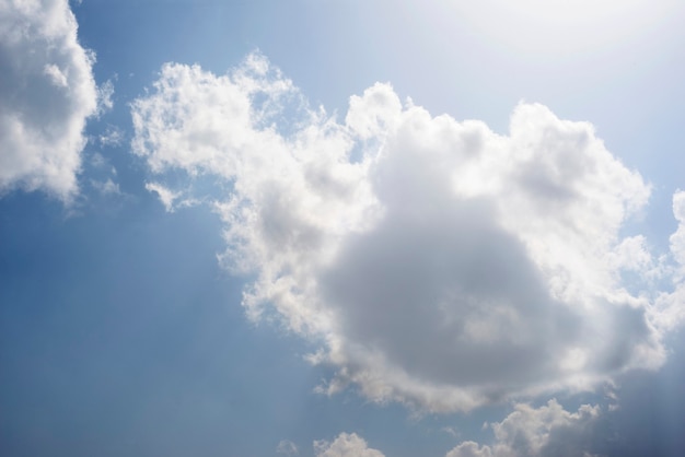 Scattered cloud clusters in a blue sky, blue sky background with white clouds,