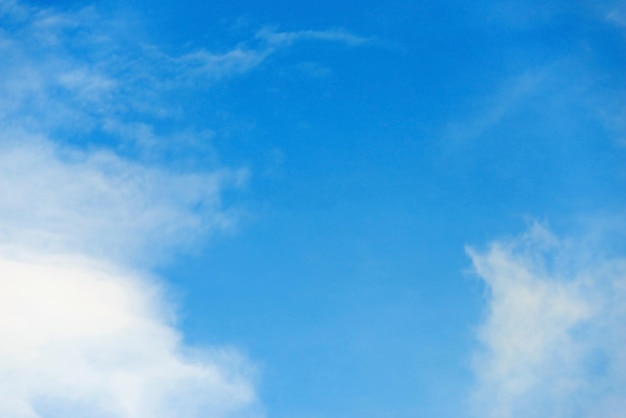 Scattered cloud clusters in a blue sky blue sky background with white clouds