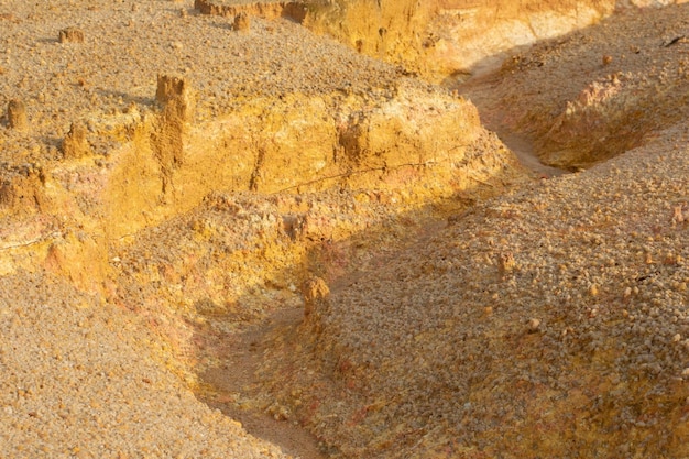 scene around the deserted land due to deforestation and earth mining