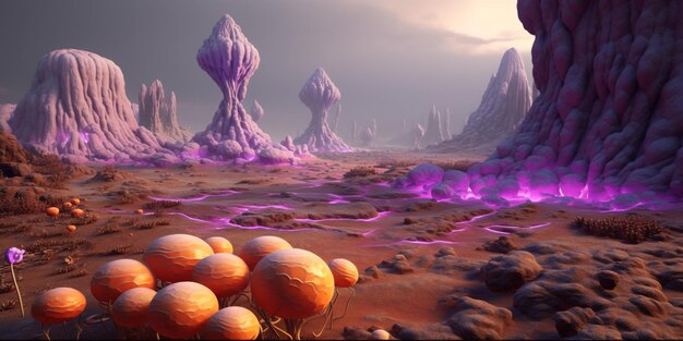 a scene of a desert generative ai