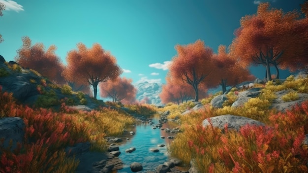 A scene from the game's sky is blue and the sky is blue.