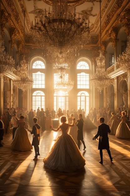 A scene from the palace of versailles