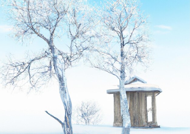 scene of kids at frozen lake