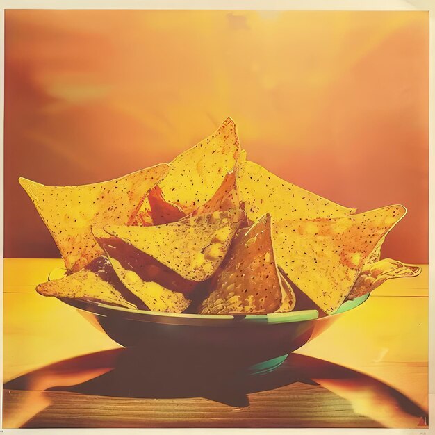 Photo a scene showing a bowl of chips