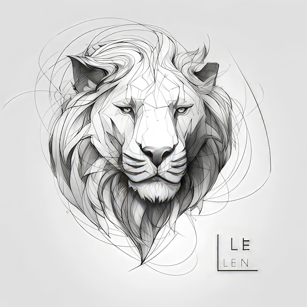 Photo a scene showing a lions head with the word le