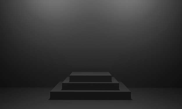 Scene with podium for presentation in minimal style 3d render abstract background design