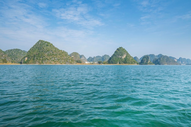 Scenery of Quyang LakeJingxi Baise Guangxi China