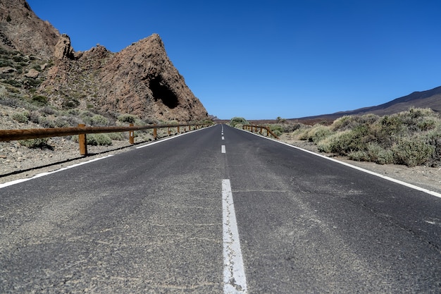 Scenery in Teide National Park in Tenerife, Spain